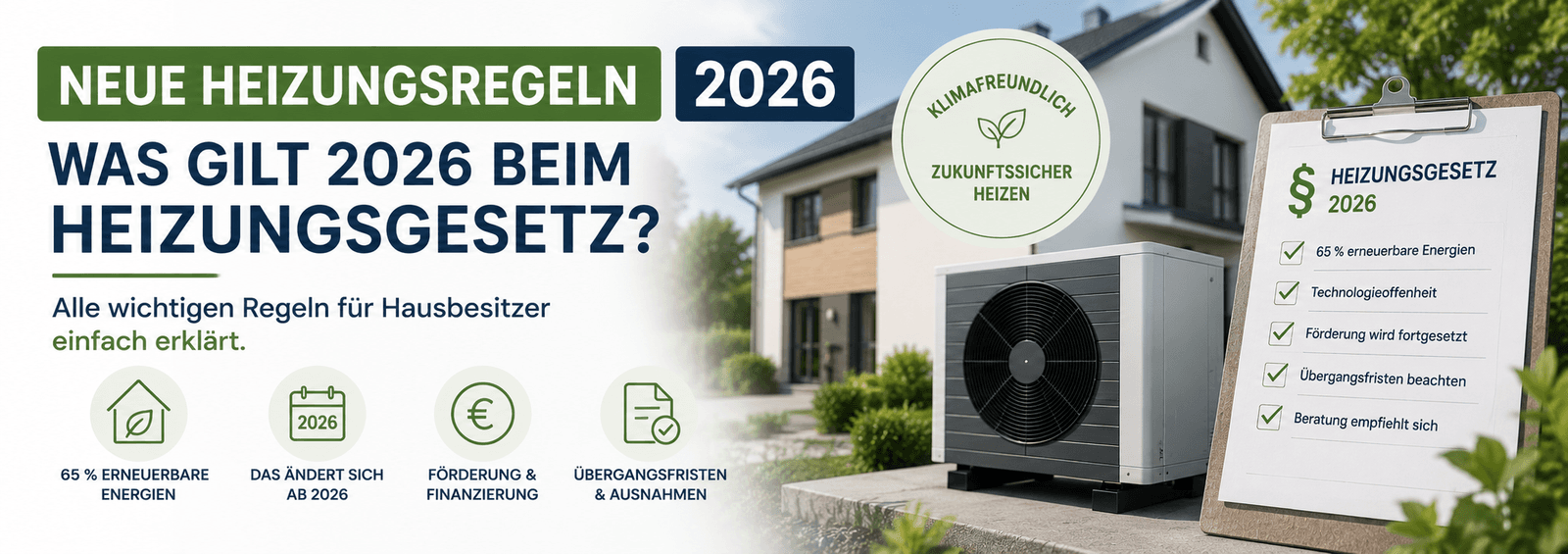 Neue Heizungsregeln 2026: Was Hausbesitzer jetzt wissen müssen