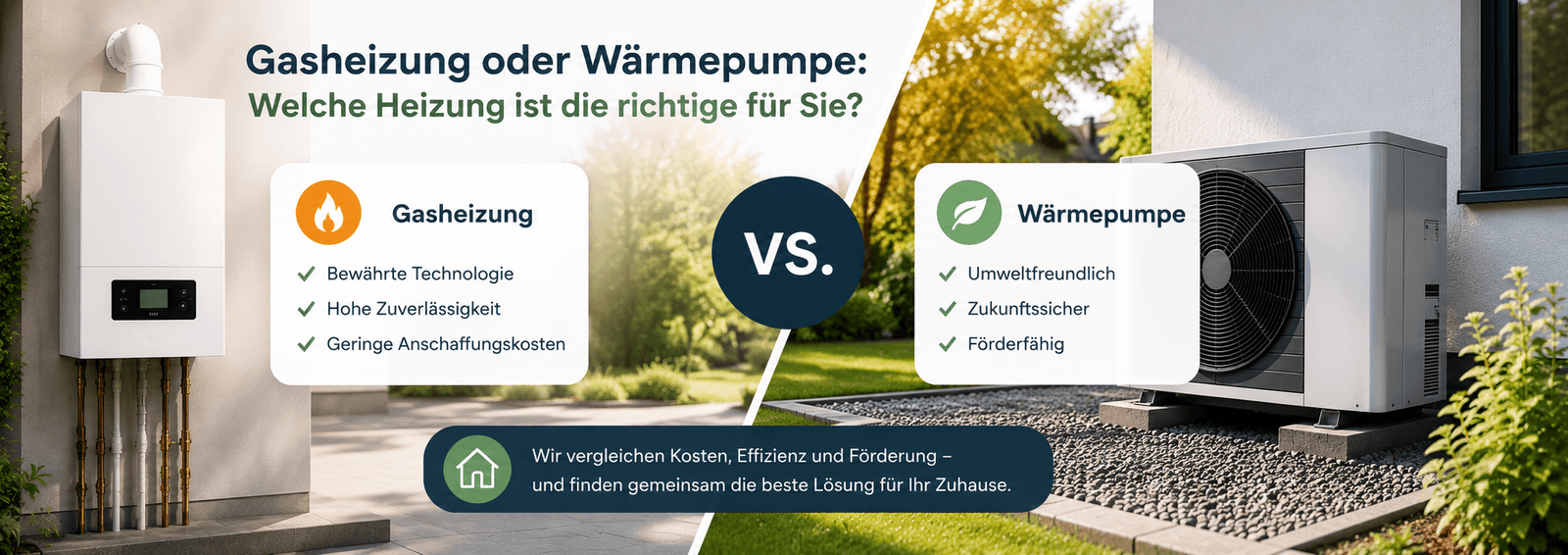 Gasheizung oder Wärmepumpe – was ist die bessere Wahl?