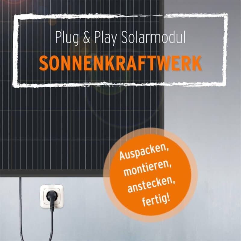 Das innovative Plug & Play Photovoltaikmodul SONNENKRAFTWERK von SONNENKRAFT